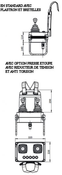 pupitre commande portatif